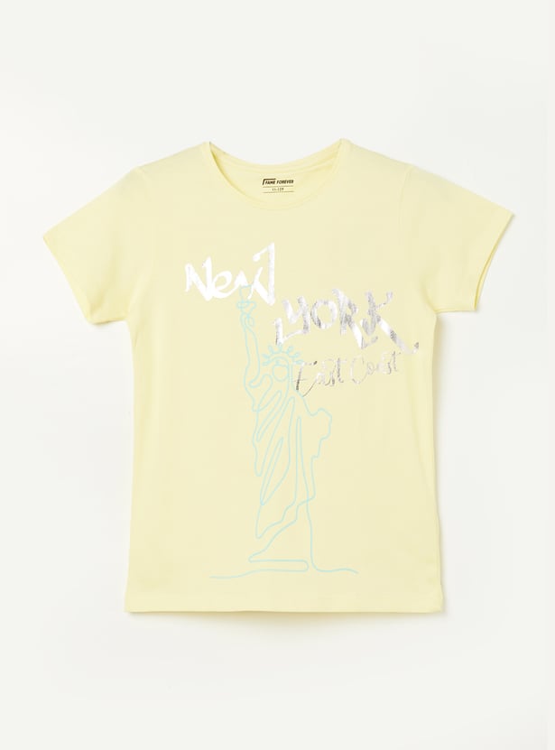 FAME FOREVER Girls Graphic Print T-shirt