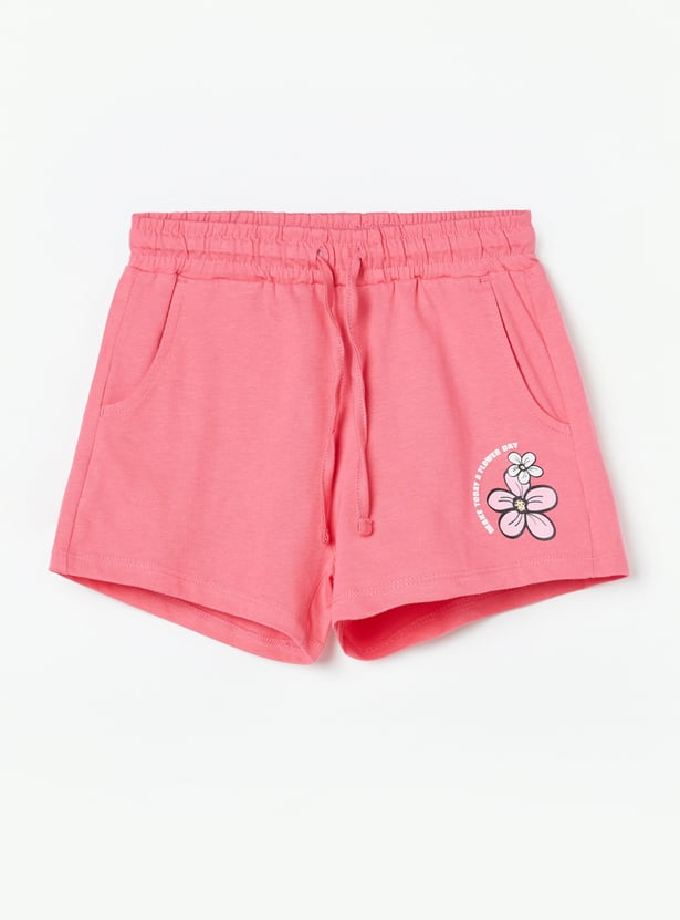 FAME FOREVER Girls Graphic Print Shorts