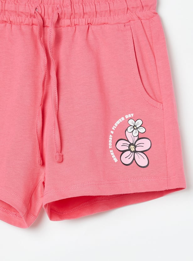 FAME FOREVER Girls Graphic Print Shorts