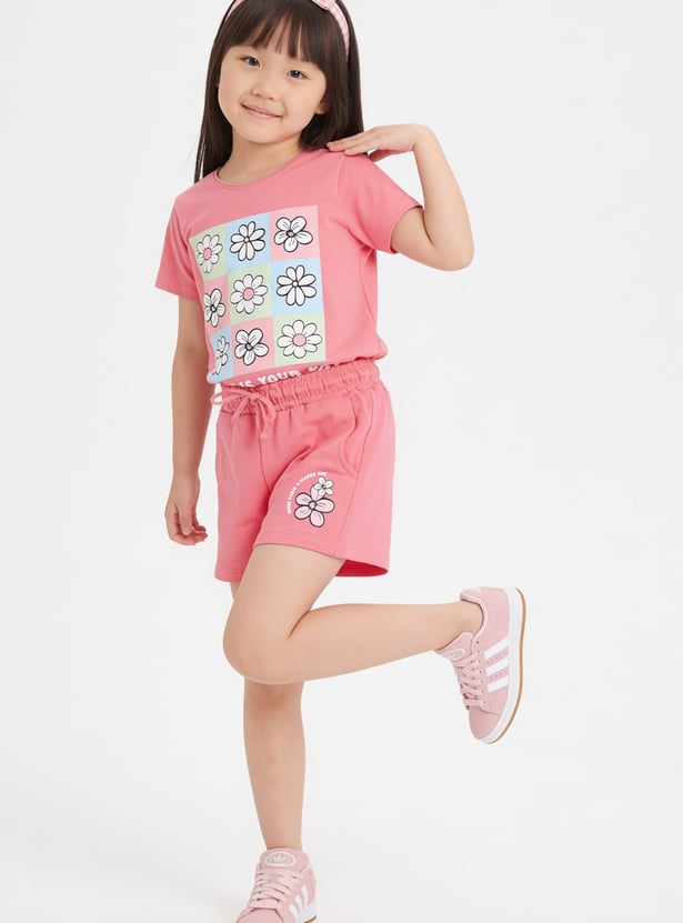 FAME FOREVER Girls Graphic Print Shorts
