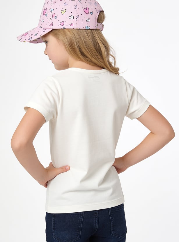 FAME FOREVER Girls Graphic Print T-shirt