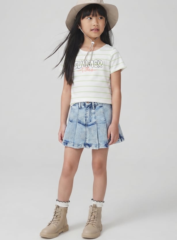 FAME FOREVER Girls Striped T-shirt