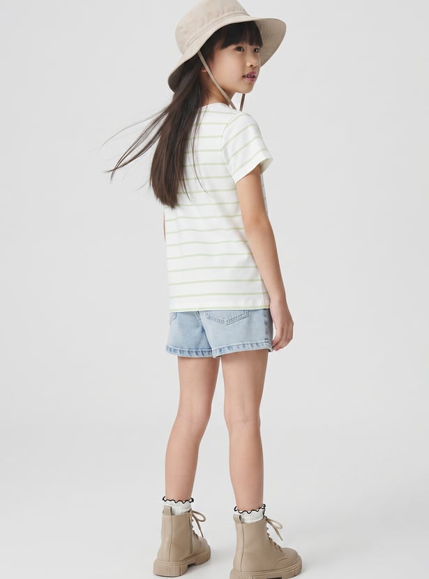 FAME FOREVER Girls Striped T-shirt