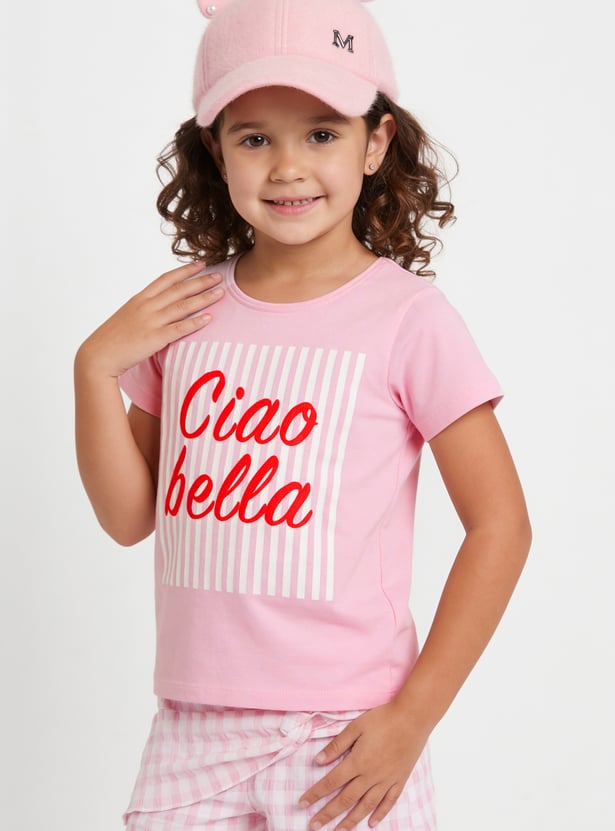 FAME FOREVER Girls Graphic Print T-shirt