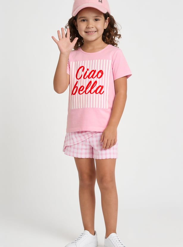 FAME FOREVER Girls Graphic Print T-shirt