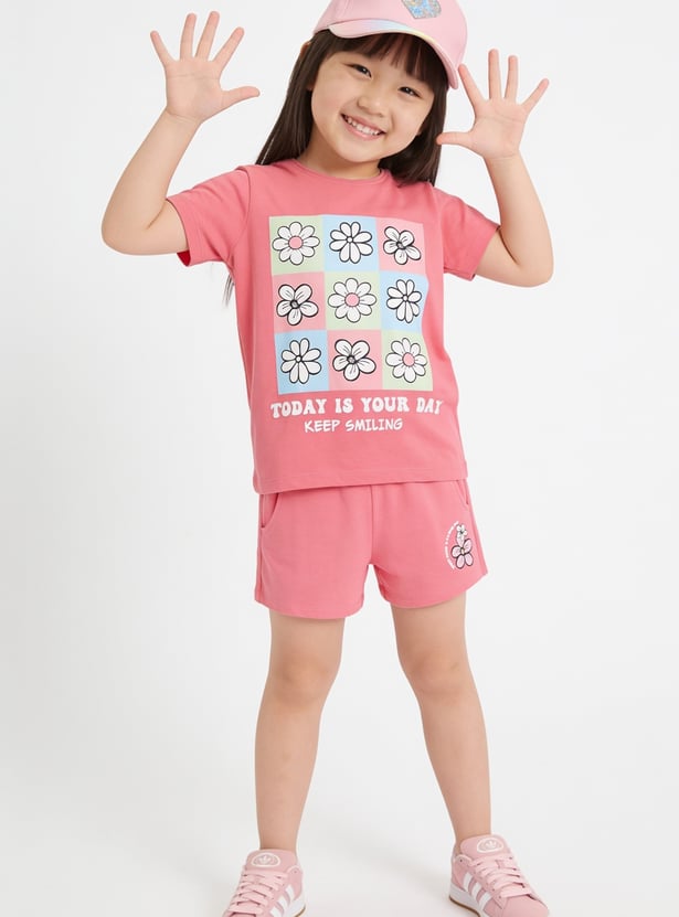 FAME FOREVER Girls Graphic Print T-shirt