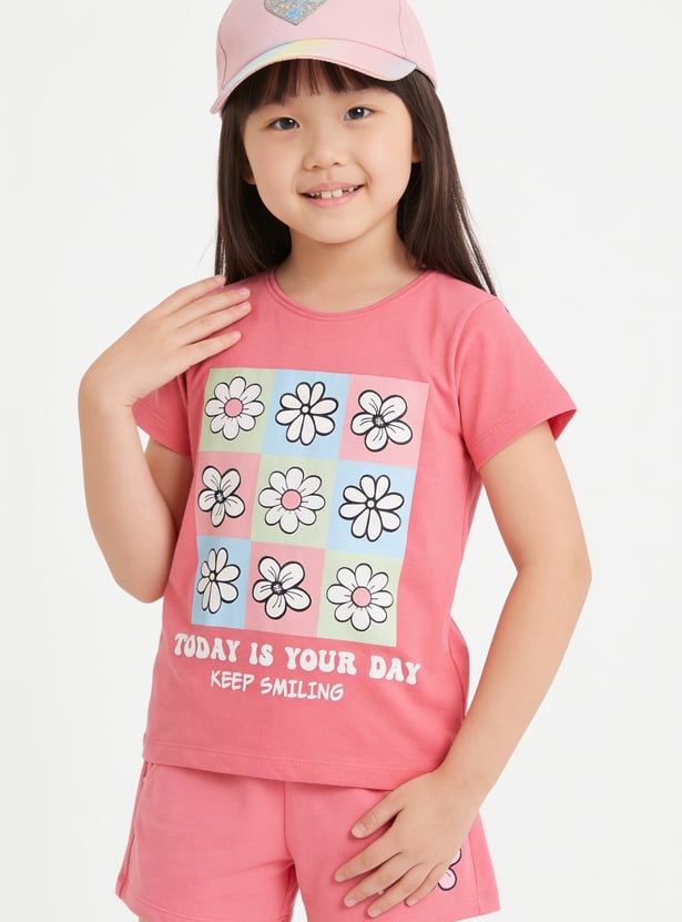 FAME FOREVER Girls Graphic Print T-shirt