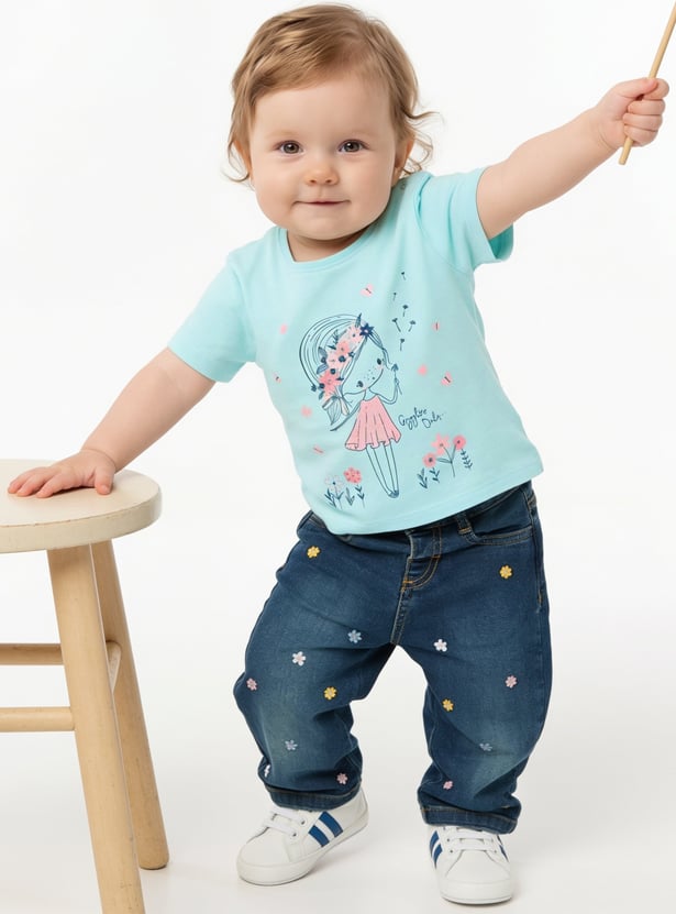 FAME FOREVER Girls Graphic Print T-shirt