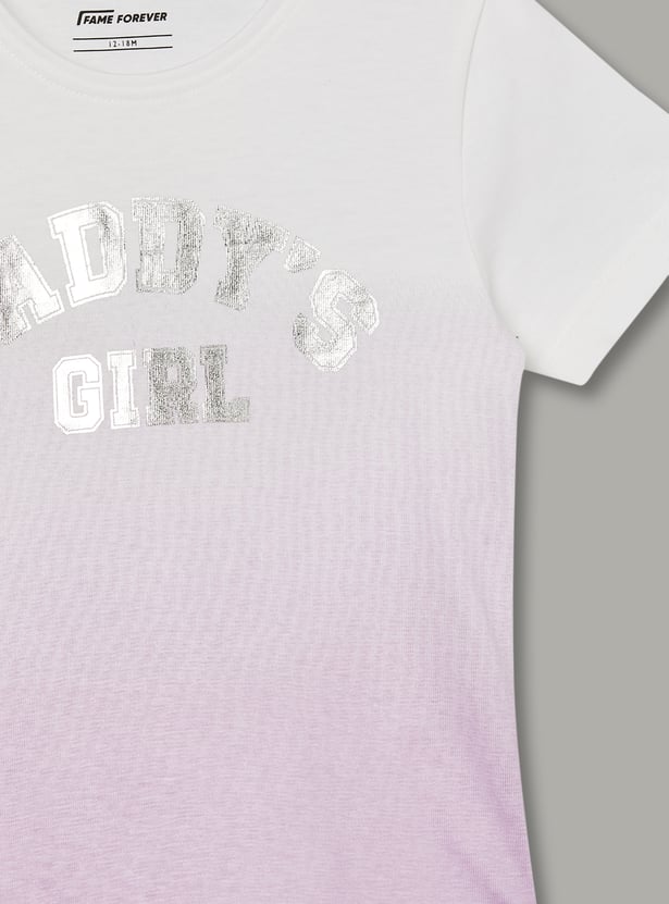 FAME FOREVER Girls Graphic Print T-shirt
