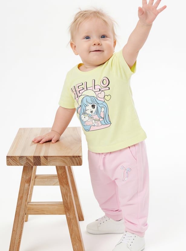 FAME FOREVER Girls Graphic Print T-shirt