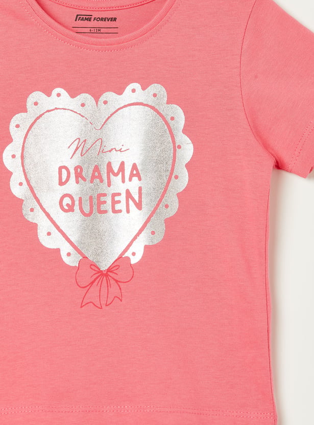 FAME FOREVER Girls Graphic Print T-shirt
