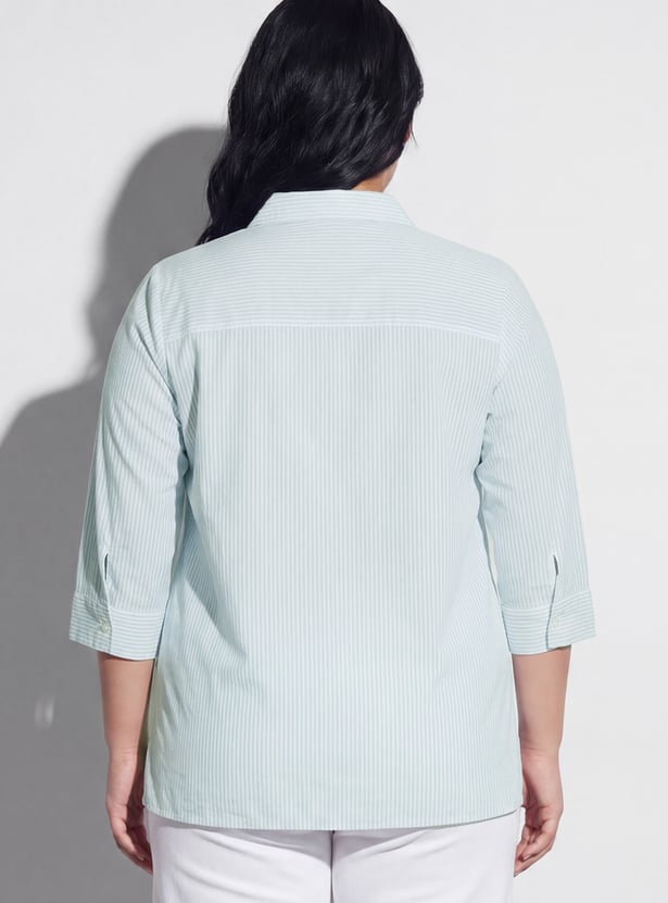 NEXUS Striped Floral Print Shirt