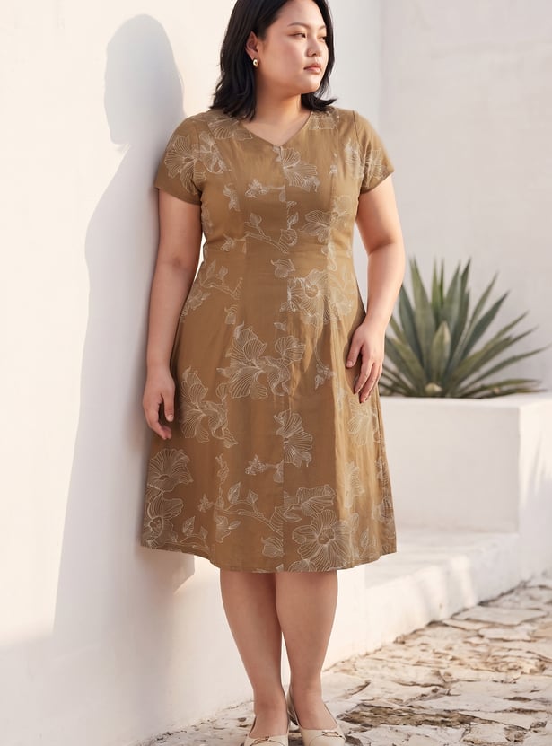 NEXUS Floral Print A-Line Dress