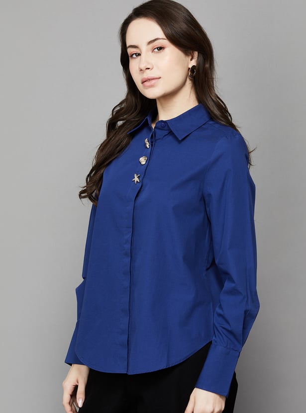 VERO MODA Embellished Placket Shirt