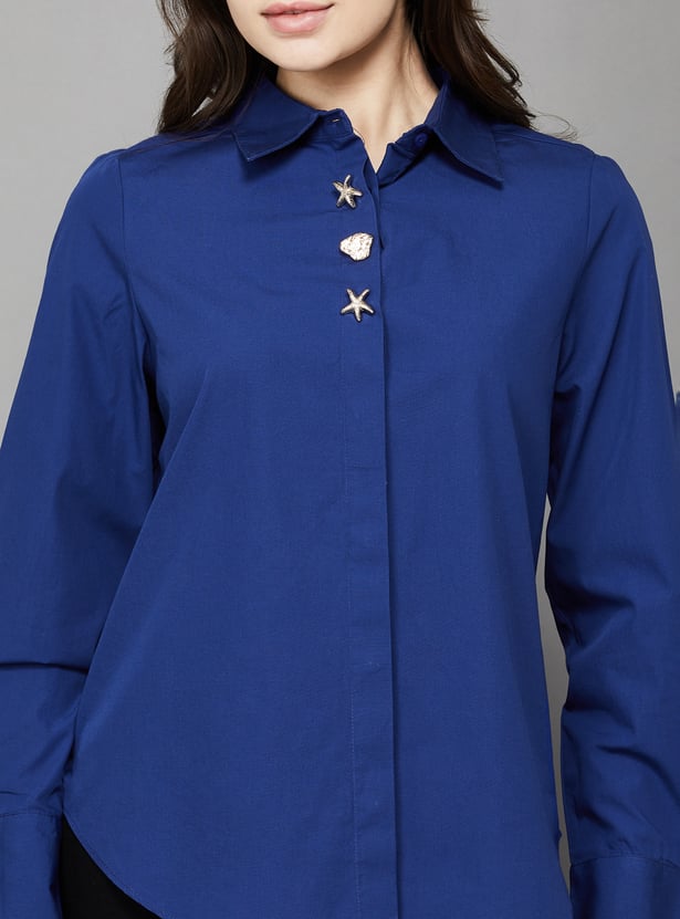 VERO MODA Embellished Placket Shirt