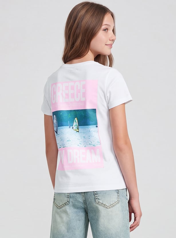FAME FOREVER Girls Graphic Print T-shirt