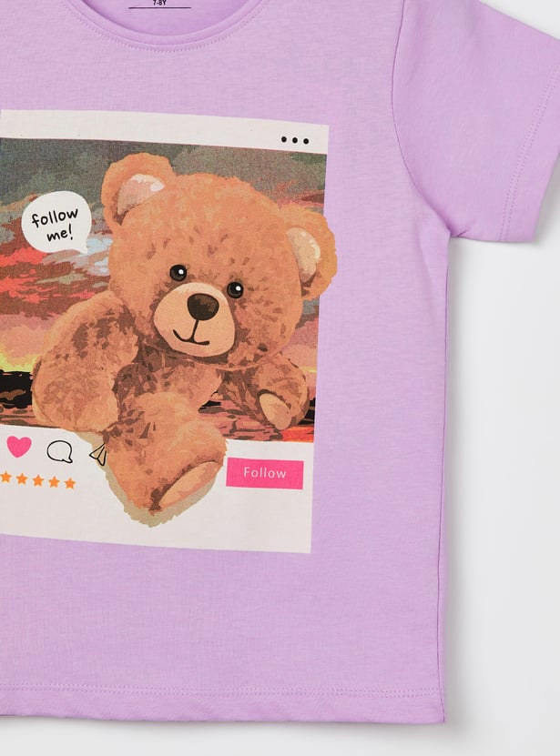 FAME FOREVER Girls Graphic Print T-shirt