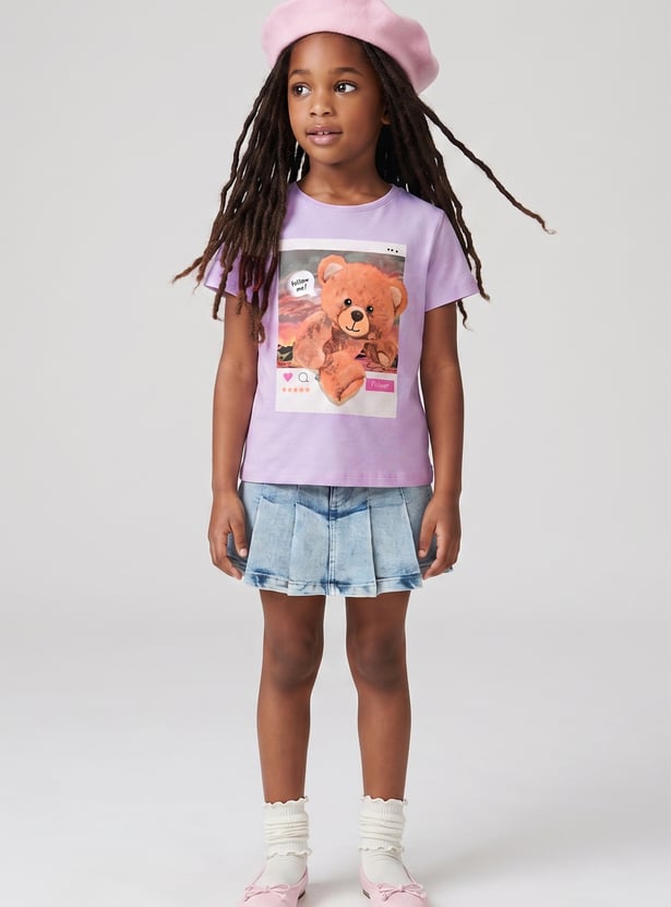 FAME FOREVER Girls Graphic Print T-shirt