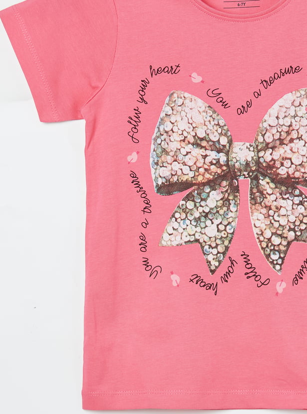 FAME FOREVER Girls Graphic Print T-shirt
