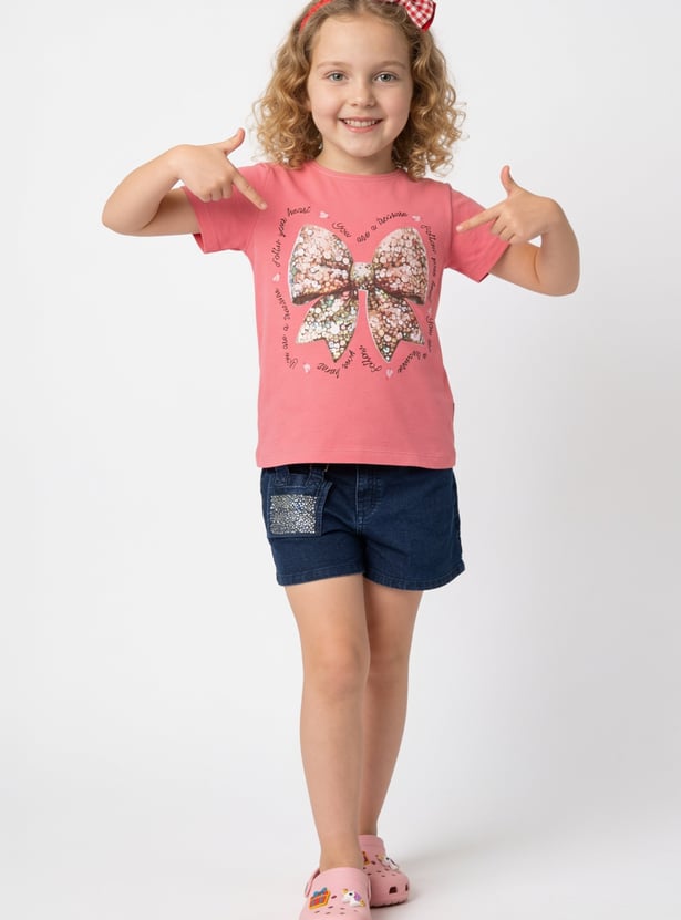 FAME FOREVER Girls Graphic Print T-shirt