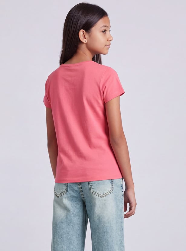 FAME FOREVER Girls Graphic Print T-shirt