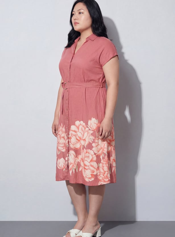 NEXUS Floral Printed Belted Dress
