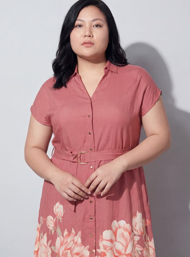 NEXUS Floral Printed Belted Dress