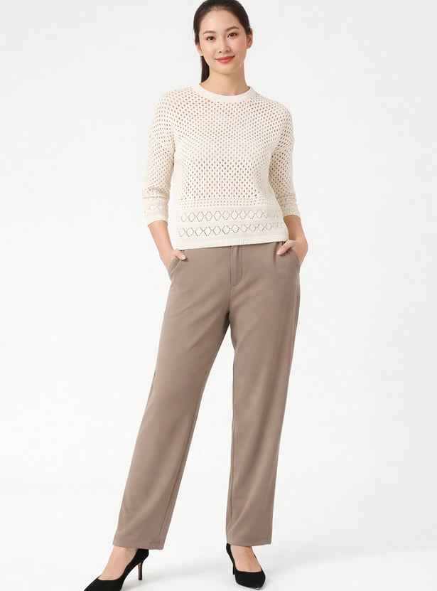 KRAUS Solid Flat Front Trousers