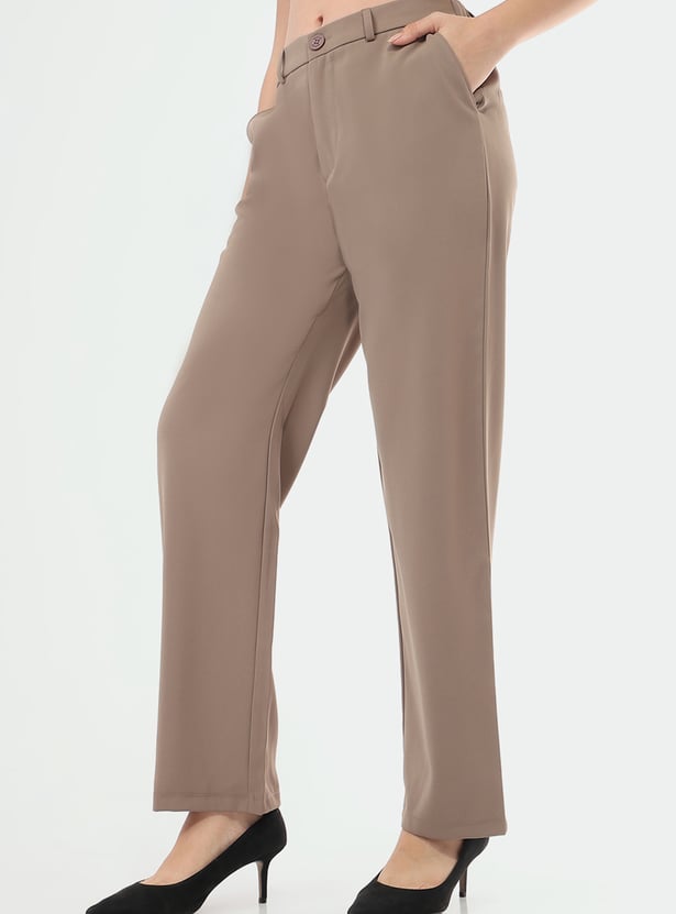 KRAUS Solid Flat Front Trousers