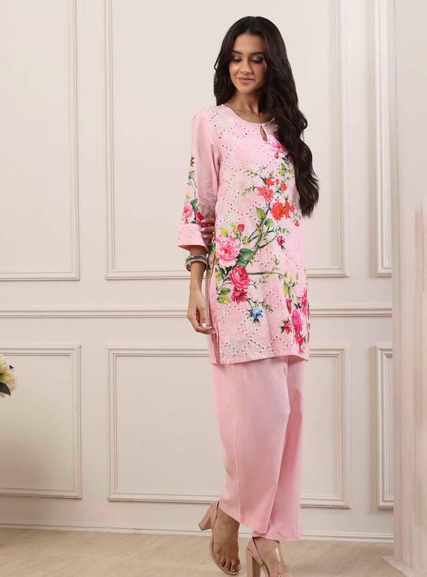 BIBA Floral Print Kurti Set