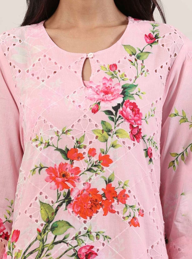BIBA Floral Print Kurti Set