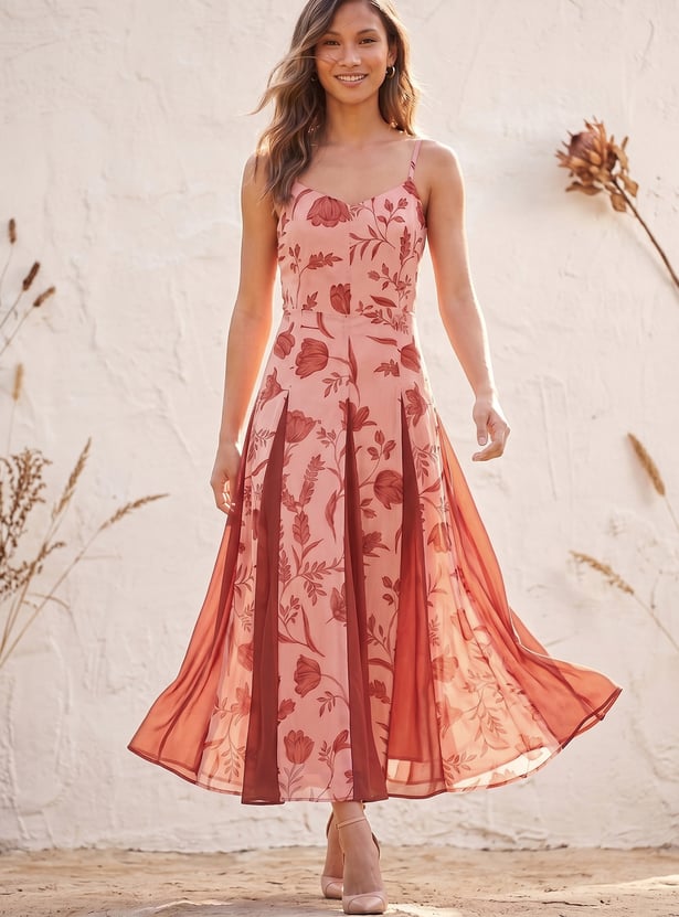 CODE Floral Print Maxi Dress