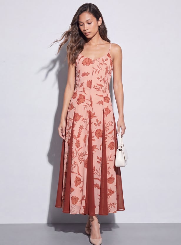 CODE Floral Print Maxi Dress