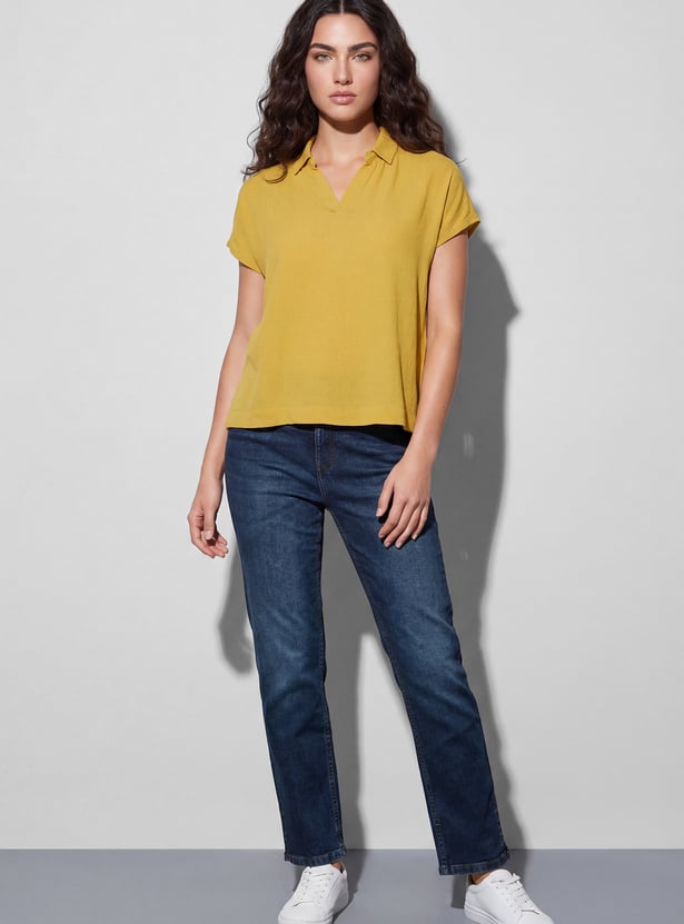 FAME FOREVER Solid Flared Jeans