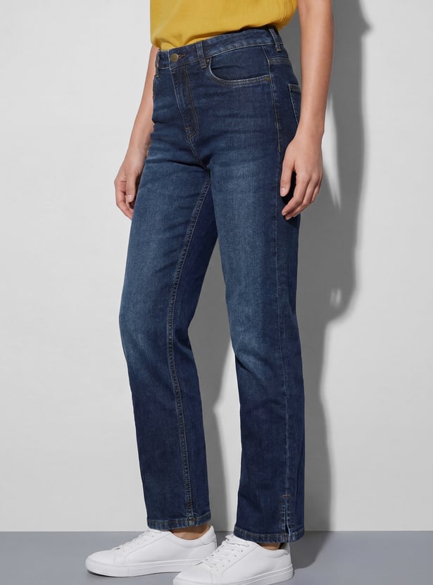 FAME FOREVER Solid Flared Jeans