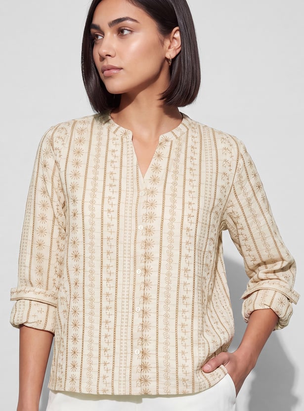 FAME FOREVER Embroidered Top
