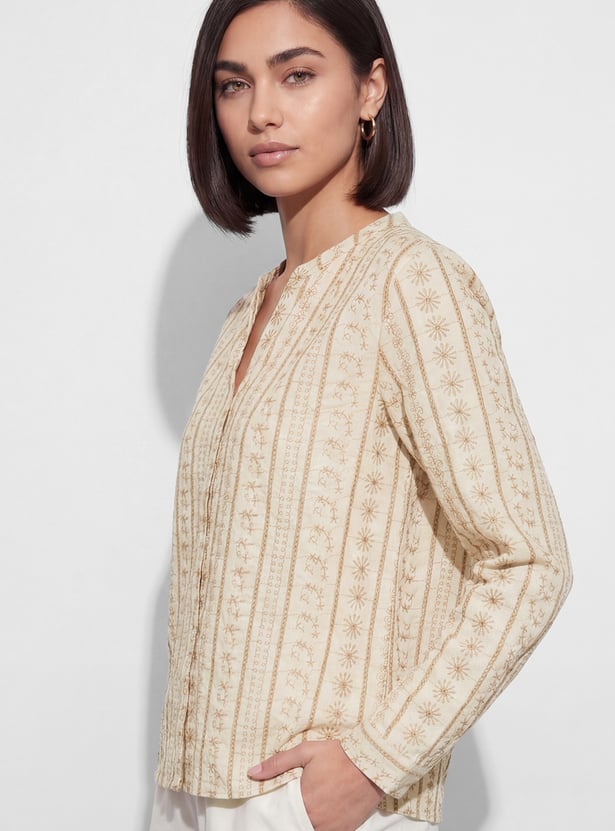 FAME FOREVER Embroidered Top