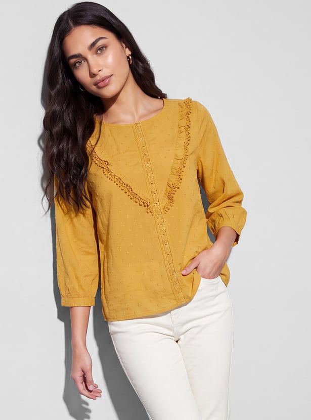 FAME FOREVER Embroidered Top