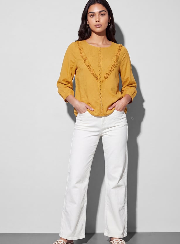 FAME FOREVER Embroidered Top
