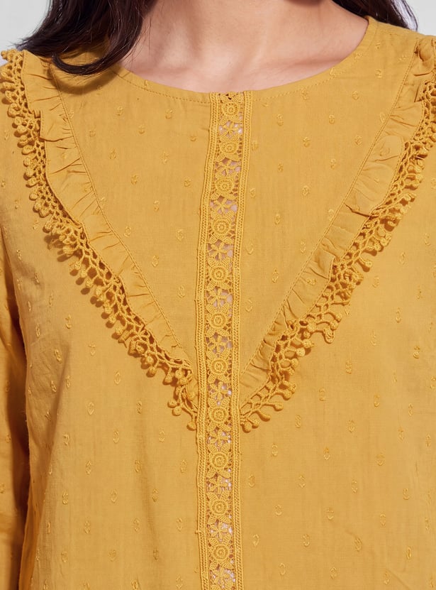 FAME FOREVER Embroidered Top