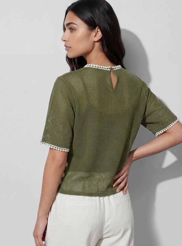 FAME FOREVER Embroidered Top