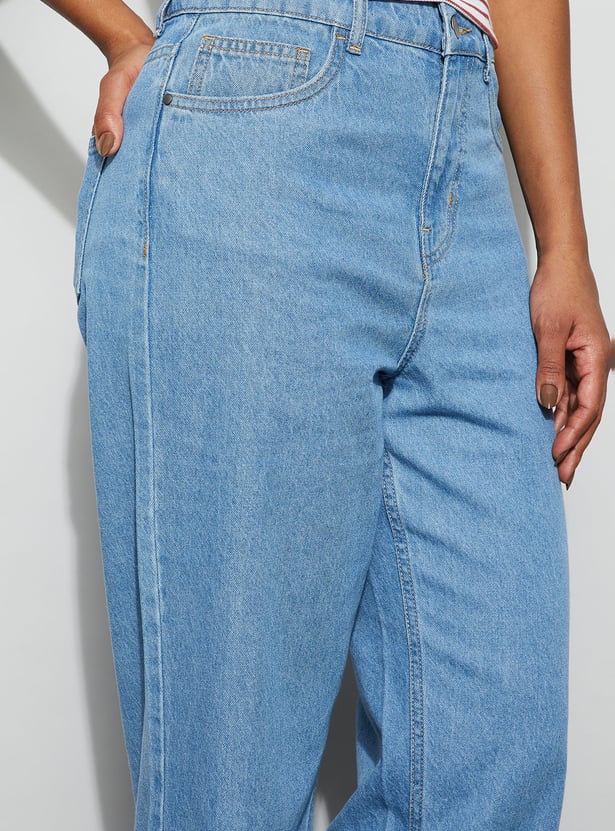 GINGER Solid Straight Fit Jeans