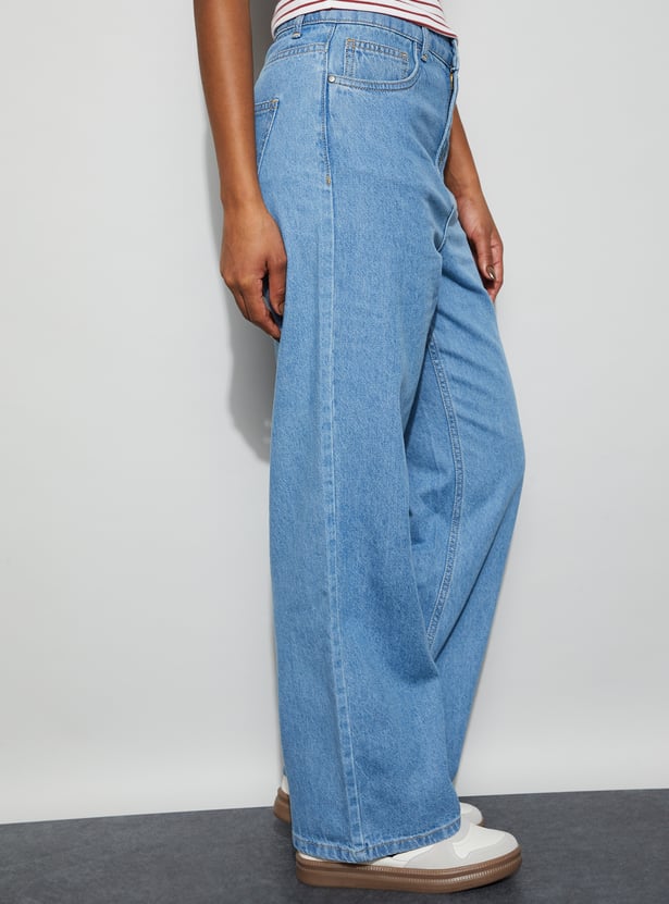 GINGER Solid Straight Fit Jeans