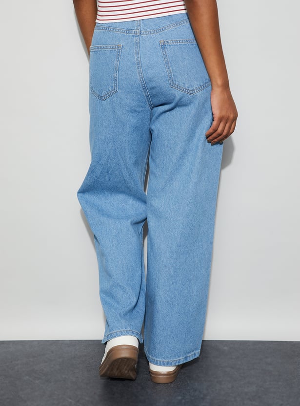 GINGER Solid Straight Fit Jeans