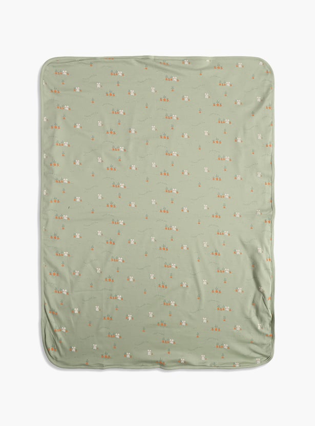 FS MINI KLUB Girls Striped and Printed Blankets - Pack of 2