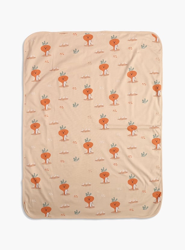 FS MINI KLUB Girls Printed and Striped Blanket - Pack of 2
