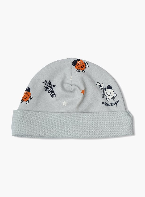 FS MINI KLUB Boys Printed Beanie - Pack of 2