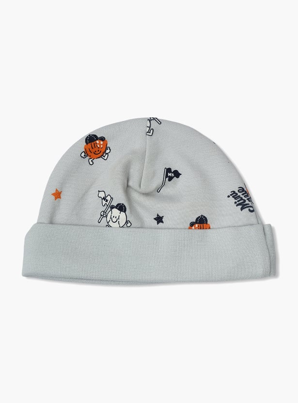 FS MINI KLUB Boys Printed Beanie - Pack of 2