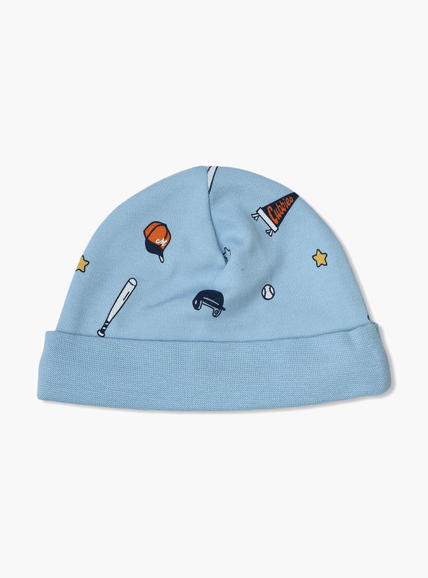 FS MINI KLUB Boys Printed Beanie - Pack of 2