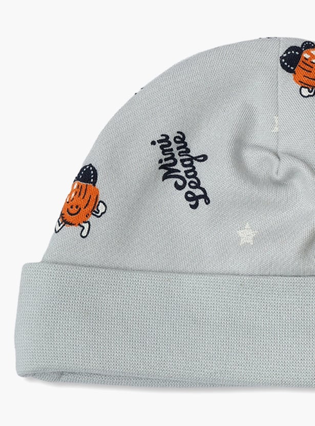 FS MINI KLUB Boys Printed Beanie - Pack of 2
